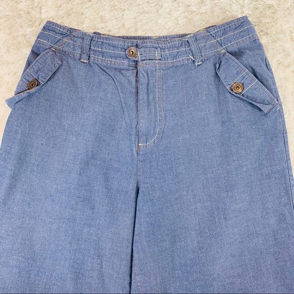 Denim & Co Denim Capri Chambray Sz Medium - Picture 4 of 6